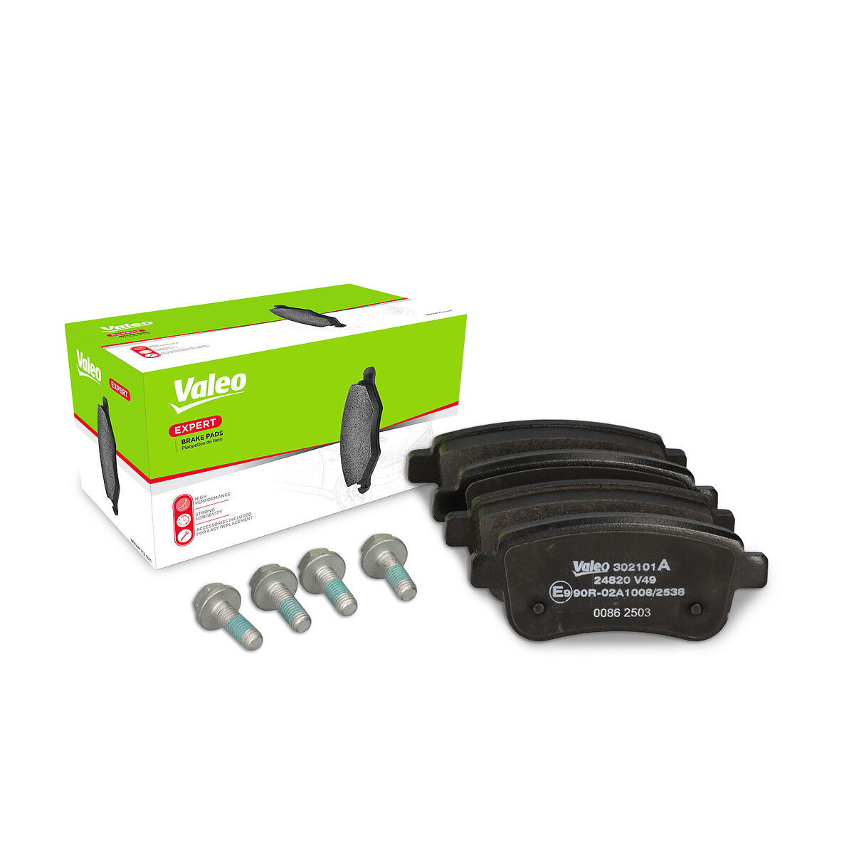 Jeu de 4 plaquettes de frein VALEO ref. 302101A